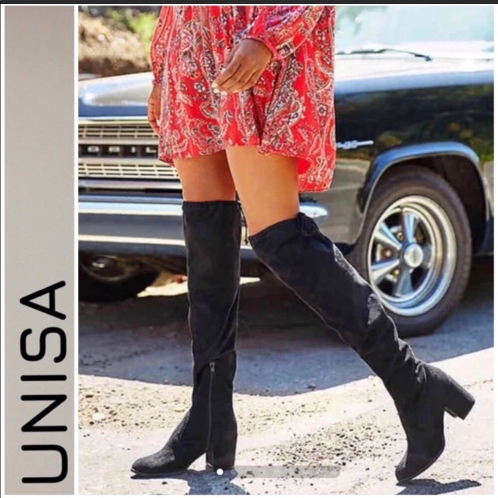 Unisa Size 9, Black, Over the Knee Boots
